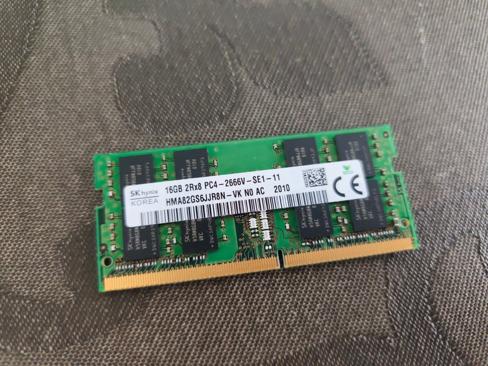 16GB 2Rx8 PC4 2666v sodimm, Computers en Software, RAM geheugen, Ophalen of Verzenden