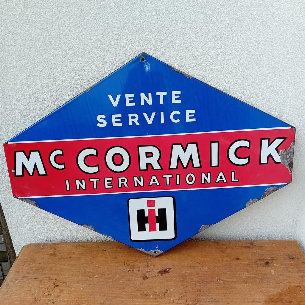 Panneau d'affichage en émail Mc Cormick, Enlèvement ou Envoi, Panneau publicitaire