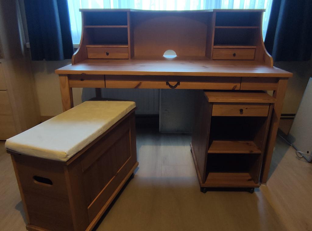 Bureau met ladenblok en zitbank - Ikea, Huis en Inrichting, Ophalen, IKEA