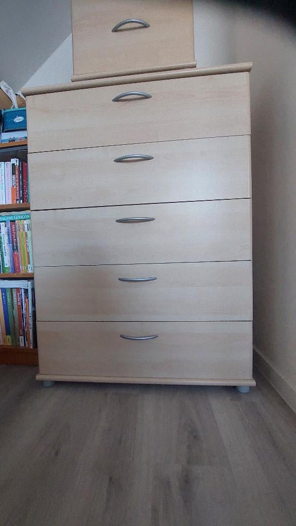 Commode 5 laden beuk degelijke kwaliteit, Ophalen, 5 laden of meer, 100 tot 150 cm, 50 tot 100 cm