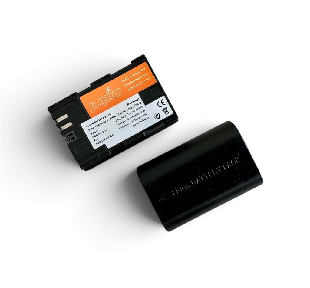 2x Jupio LP-E6 Lithium-Ion voor Canon, Audio, Tv en Foto, Fotografie | Accu's en Batterijen, Ophalen, Canon, Canon, Accu