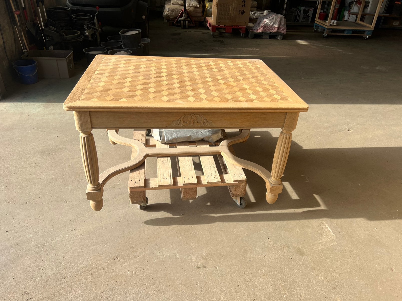 Table en chêne massif, Jardin & Terrasse, Enlèvement, Comme neuf