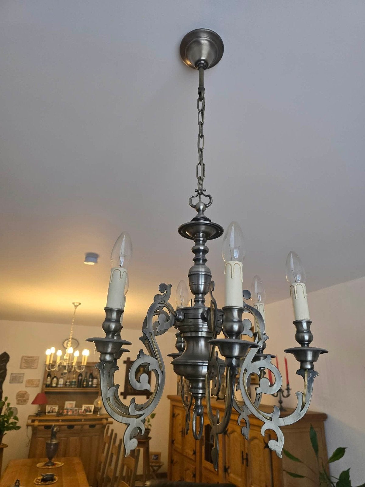 luminaire en étain, Maison & Meubles, Enlèvement, Comme neuf
