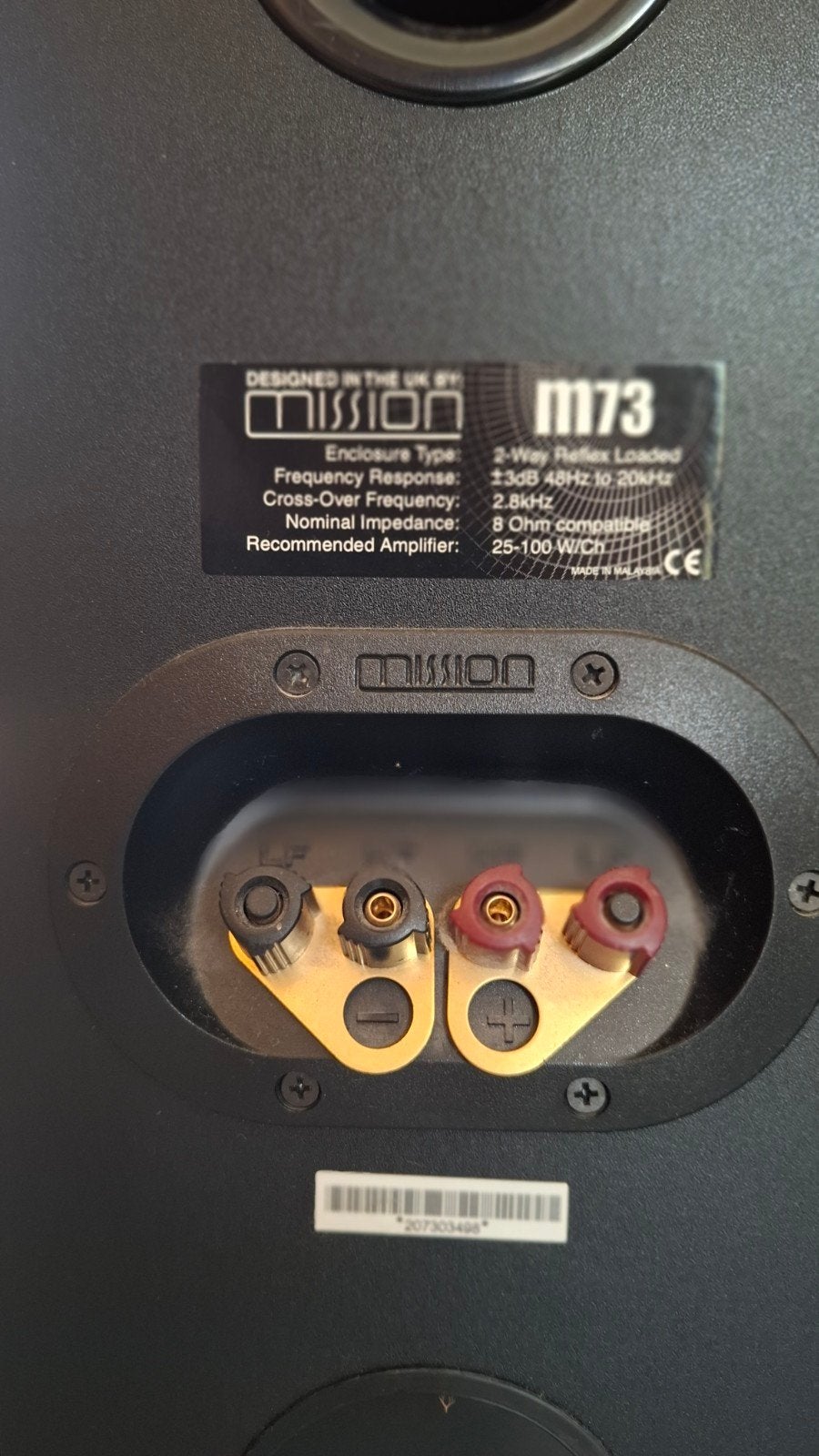 Enceintes Mission MI73 à saisir, Audio, Tv en Foto, Ophalen, Vloerstaande luidspreker, Zo goed als nieuw, 60 tot 120 watt