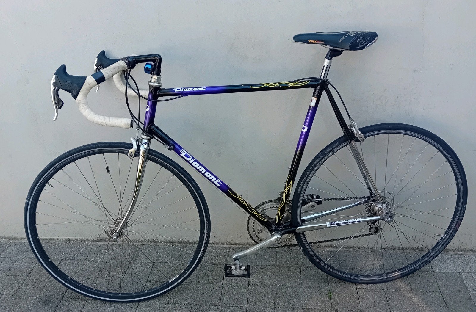 Retro koersfiets Diamant Columbus frame Compagnolo maat60, Fietsen en Brommers, Gebruikt, Velgrem, Versnellingen, 57 tot 61 cm