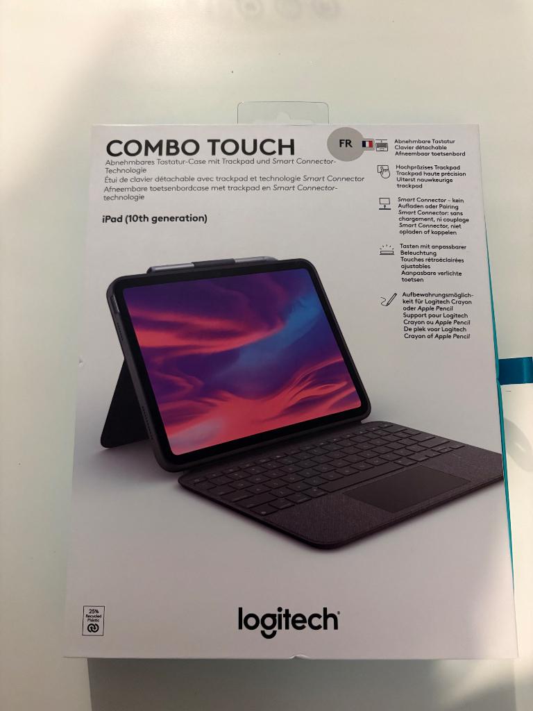 Logitech Combo Touch-hoes voor toetsenbord, Logitech G, Azerty, Zo goed als nieuw, Draadloos