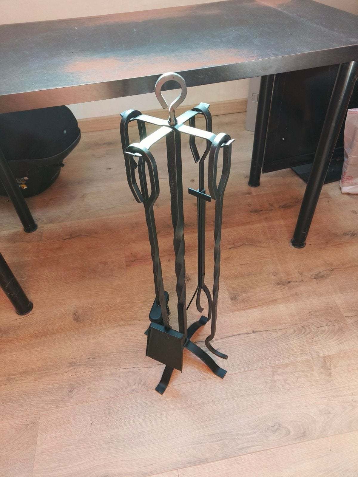 Serviteur de cheminée – Set d'accessoires en fer forgé, Enlèvement, Utilisé, Cheminée au bois