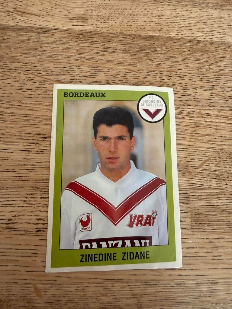 Panini Foot 94 Zinedine Zidane 2nd year rookie sticker, Verzenden, Zo goed als nieuw, Poster, Plaatje of Sticker