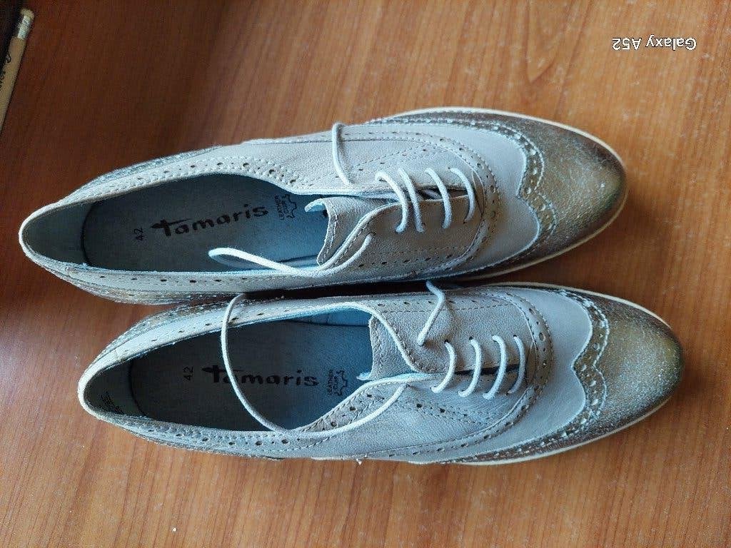 Sneakers Tamaris taille 42 beiges argentées, Enlèvement ou Envoi, Beige, Sneakers et Baskets, Neuf