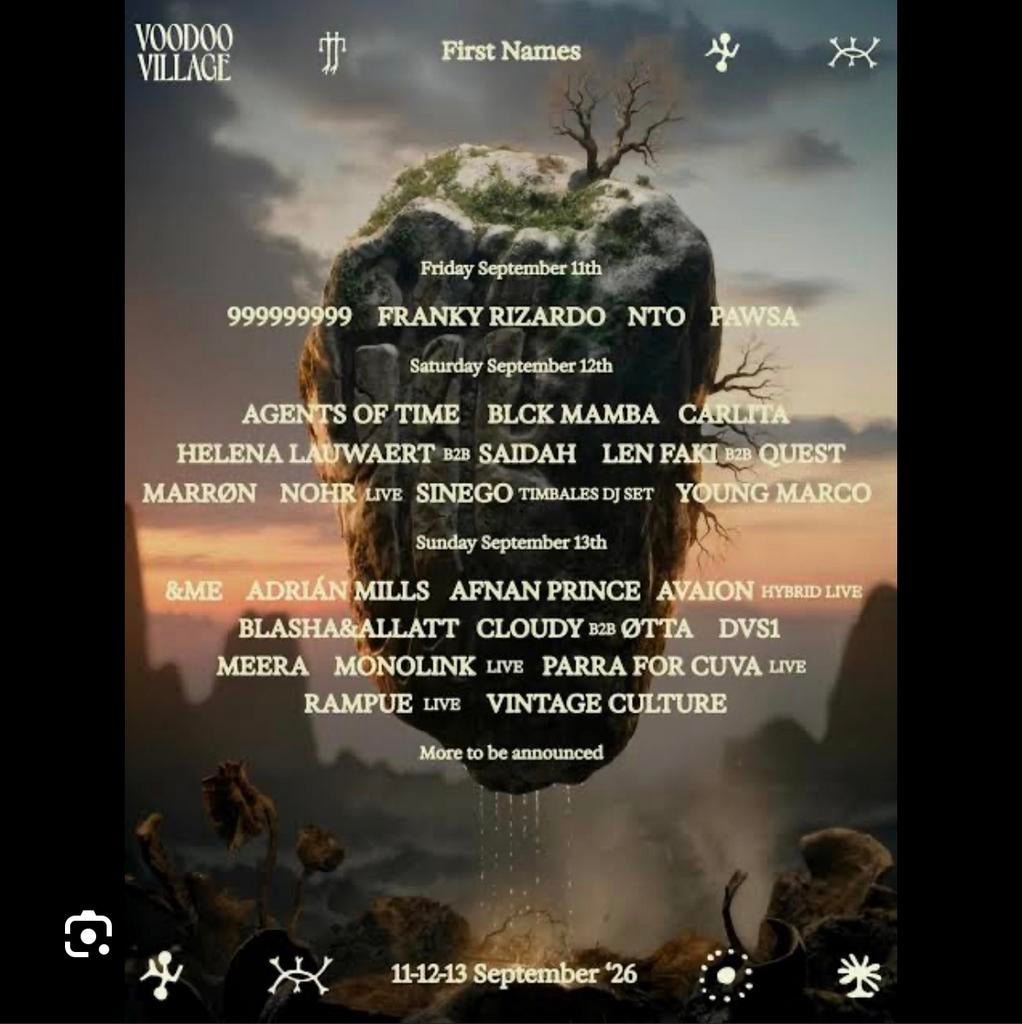 Voodoo Village 2026 dagticket vrijdag 11/09, Tickets en Kaartjes, Evenementen en Festivals