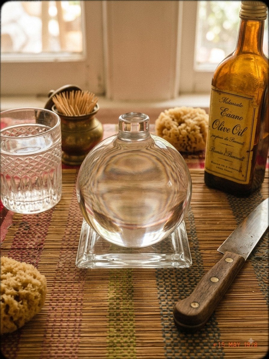 Boule décorative en verre massif sur socle carré | Presse-pa, Verre, Enlèvement ou Envoi