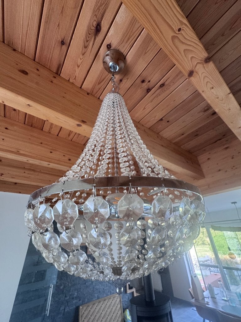 Lustre effet cristal, Comme neuf, Synthétique, Enlèvement, Baroque