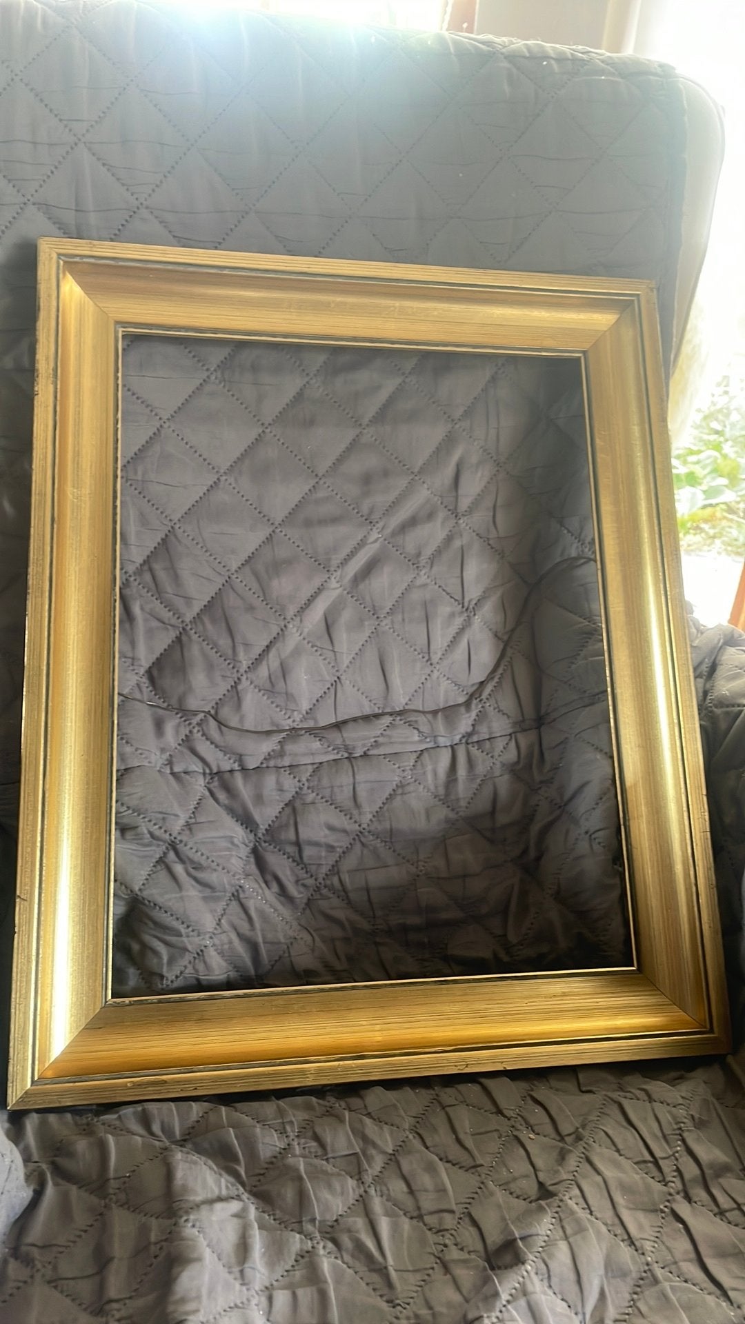 Lijst / kader goudkleurig., 42 cm, Gebruikt, 52 cm, Schilderijlijst