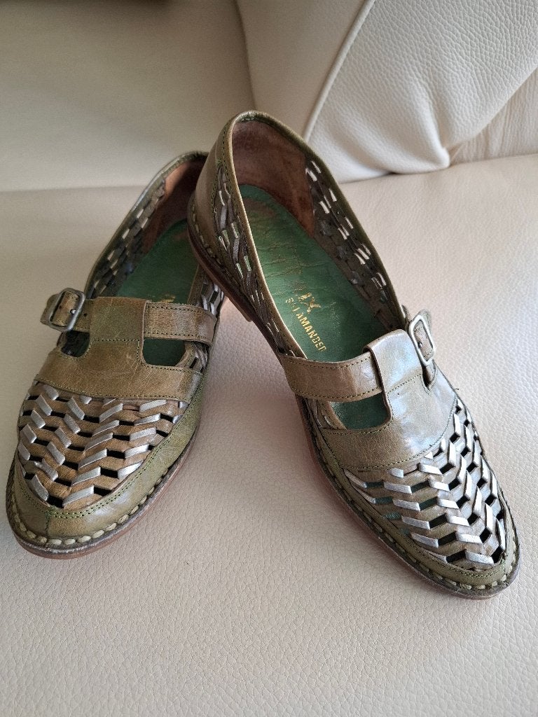 Schoenen Salamander maat 37.5 in kaki en zilver., Overige kleuren, Overige typen, Ophalen of Verzenden, Salamander