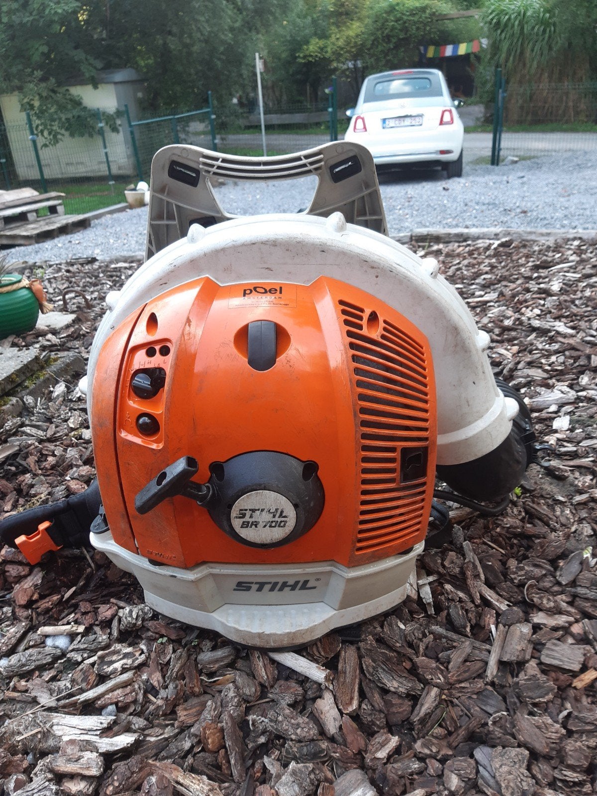 Stihl BR700, Ophalen, Benzine, Ruggedragen, Gebruikt