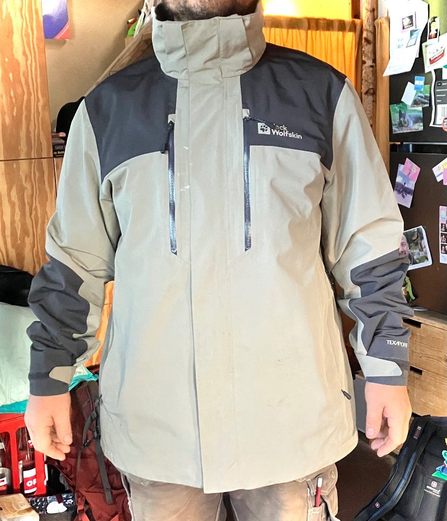Waterdichte regenjas JASPER 2L JKT Jack Wolfskin, maat XL, Ophalen of Verzenden, Zo goed als nieuw, Maat 56/58 (XL), Jack wolfskin