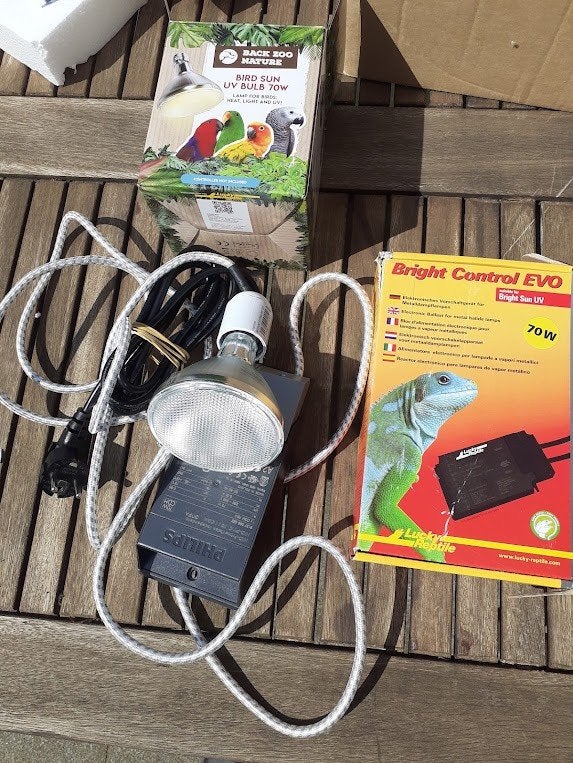 uv lamp voor vogels en reptiles