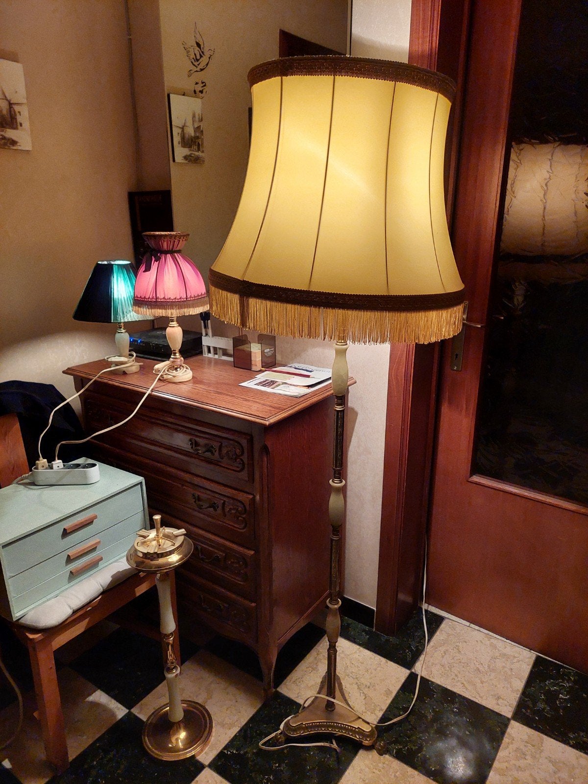 lampes et cendrier ONYX, Maison & Meubles, Enlèvement, Comme neuf, Autres matériaux, Vintage
