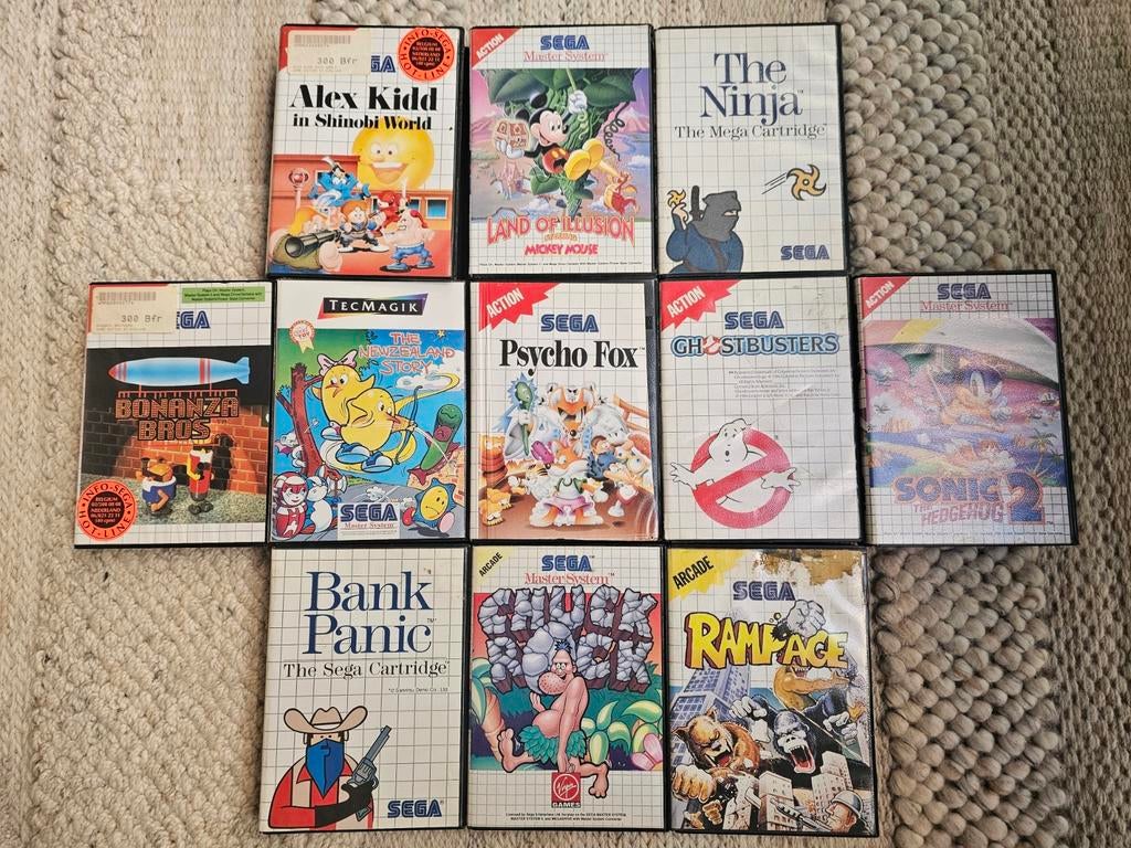 11 Sega master system games apart of in lot retro vintage, Games en Spelcomputers, Ophalen of Verzenden, Master System