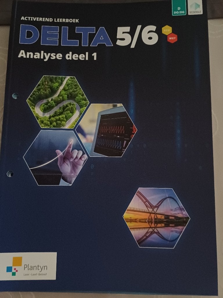 schoolboek wiskunde delta 5/6 analyse deel 1&2, Ophalen, Gelezen, ASO, Wiskunde A