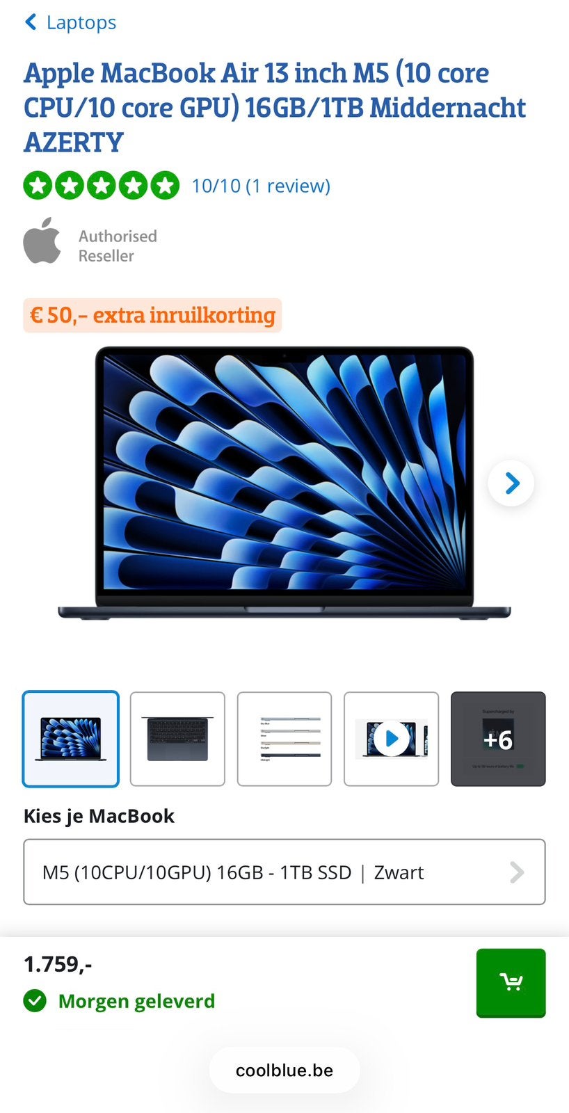 Nieuwe apple macbook air, 1 TB of meer, 13 inch, Nieuw, Ophalen of Verzenden