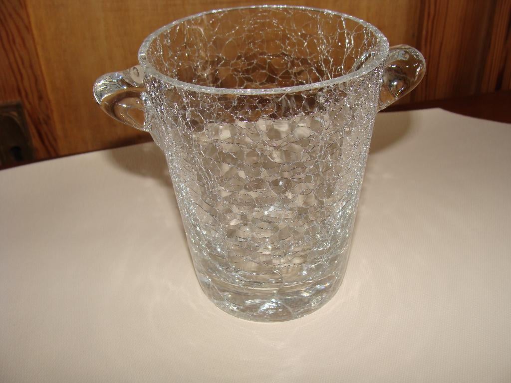 ancien seau à glaçon cristal verre taillé craquelé 2 modèles, Enlèvement ou Envoi