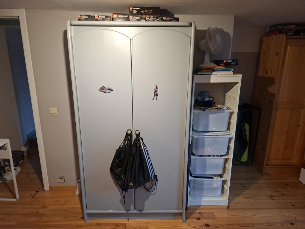 2 Gardes robes en pin, En.pin, 100 à 150 cm, Utilisé, Pin