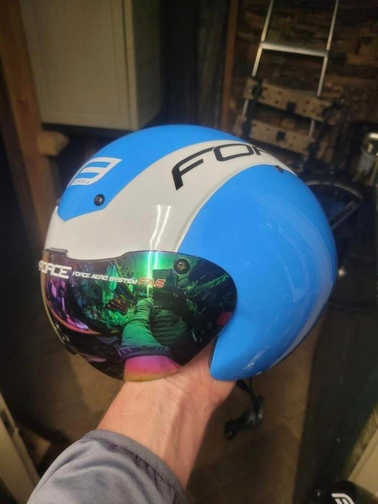 Zeer mooie Force Globe tijdrithelm, Fietsen en Brommers, M, Ophalen of Verzenden, Zo goed als nieuw, Force