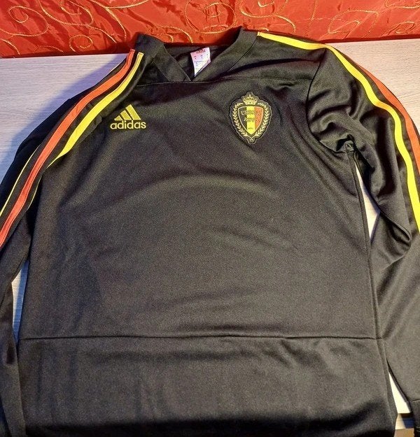 Sweat Entraînement Adidas Belgique  2018 Taille S, Football, Addidas, Jaune, Comme neuf