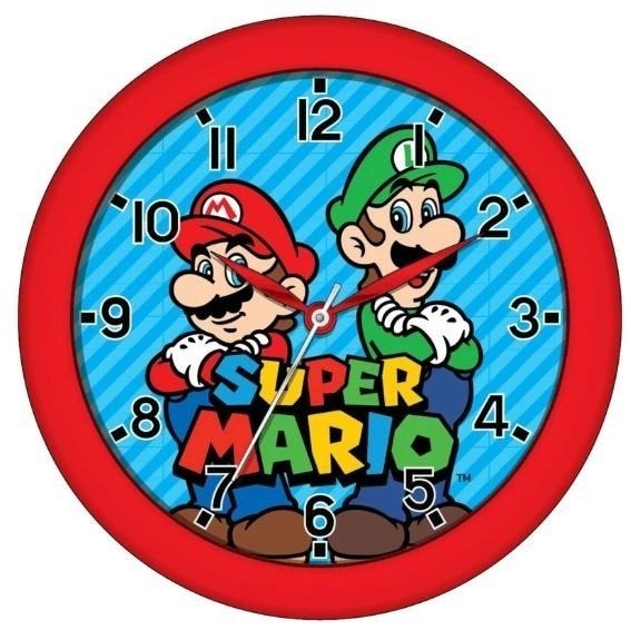 Super Mario Wandklok / Klok - DeLuxe, Enlèvement ou Envoi, Pendule ou Horloge, Multicolore, Neuf