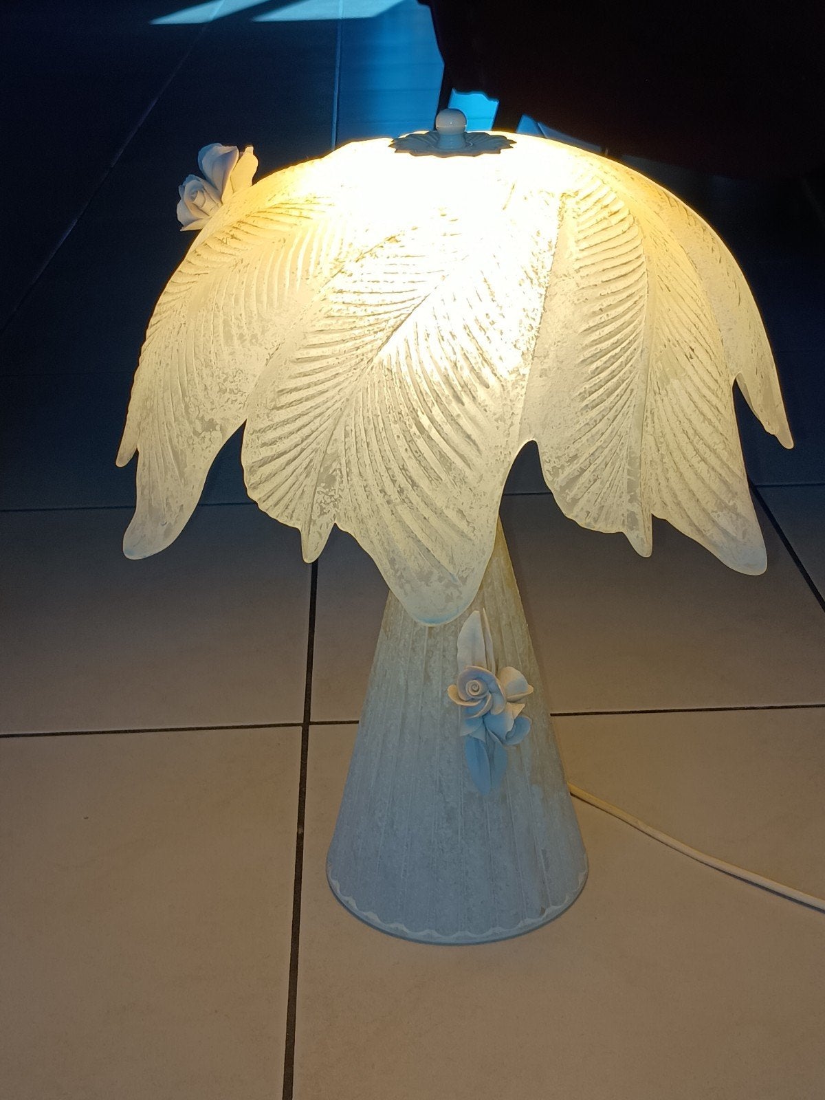 Vintage Italian Murano Glass Table Lamp by Franco & C. S.r.l, Ophalen of Verzenden