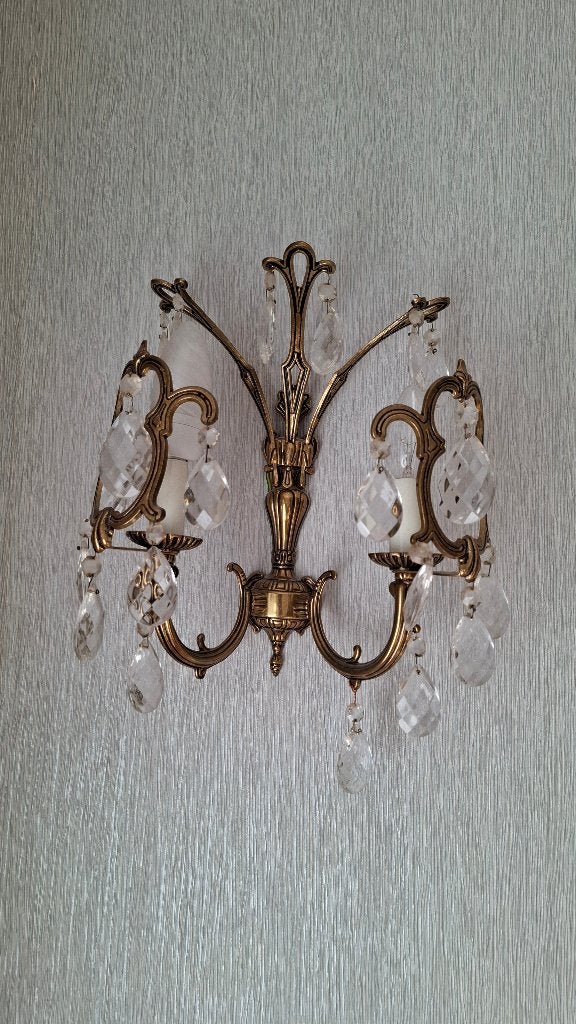 paar wandkandelaars in Louis XV-stijl met 2 takken, Ophalen
