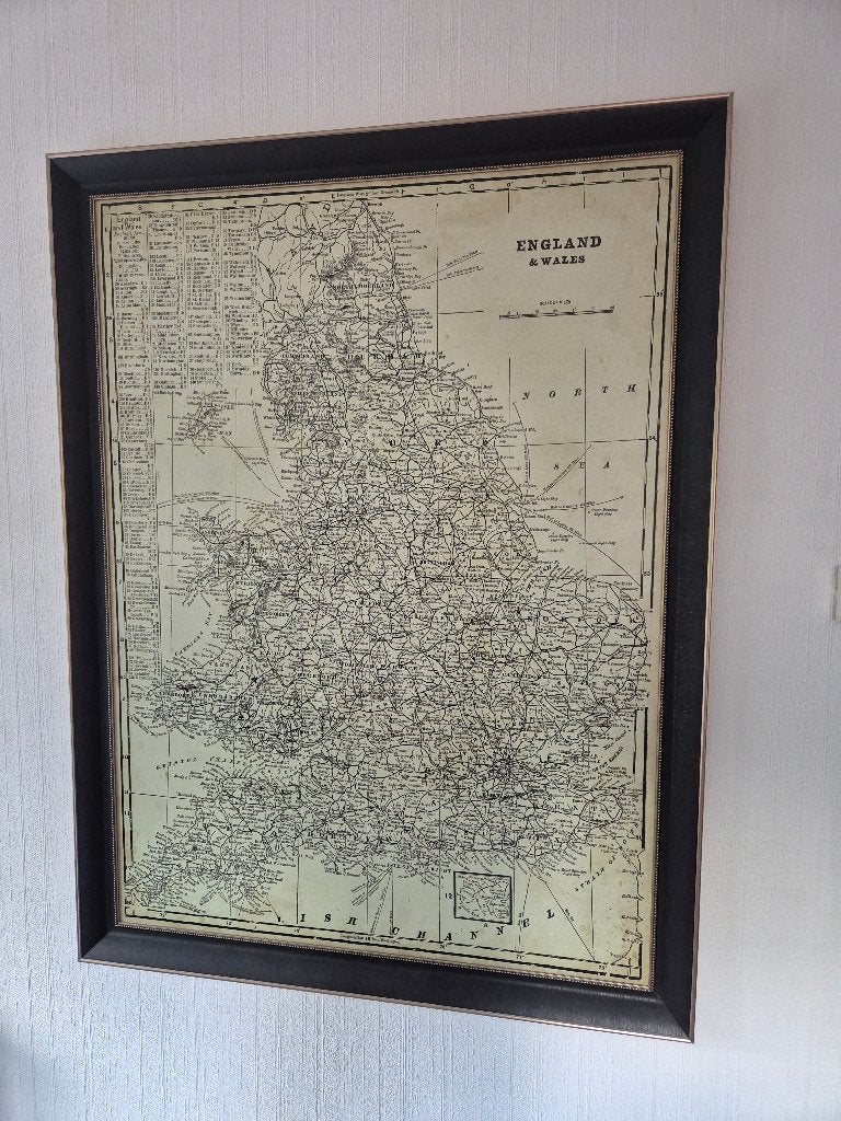 Grande carte England & Wales, Vert, 120 cm, Autres types, Enlèvement