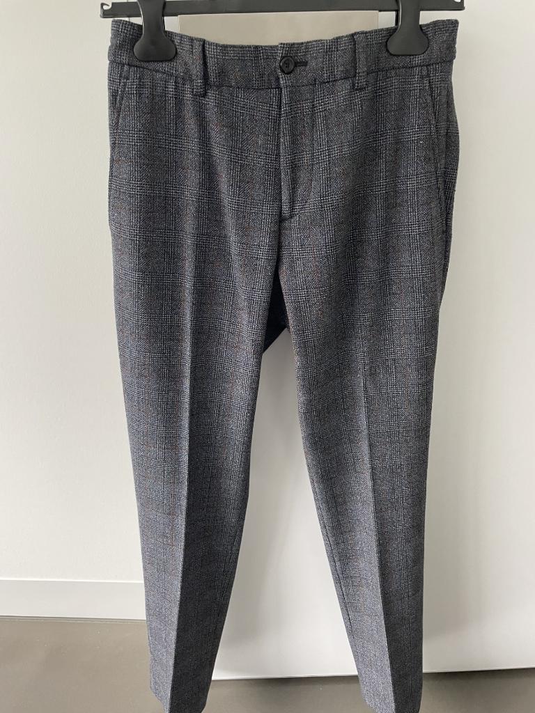 Geruit blauwe geklede broek maat 36 van ZARA, Kleding | Dames, Blauw, Zara, Ophalen of Verzenden, Zo goed als nieuw