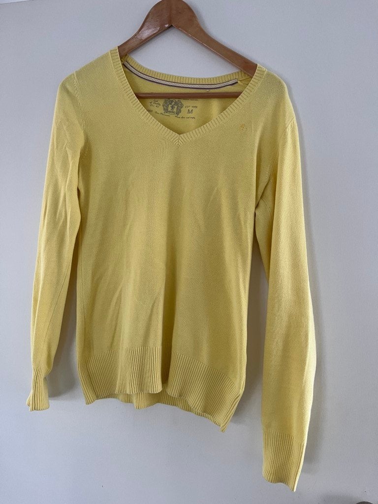 Gele katoenen trui EDC Esprit met V hals - medium, Maat 38/40 (M), Geel, Ophalen of Verzenden, Gedragen