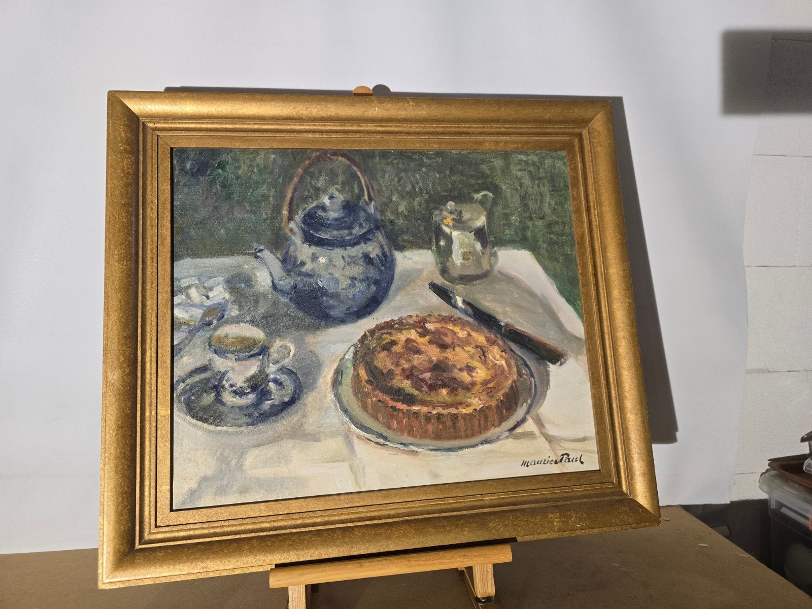 Nature morte de Maurice Paul, Antiquités & Art, Enlèvement ou Envoi, Classique, Signé, Nature morte