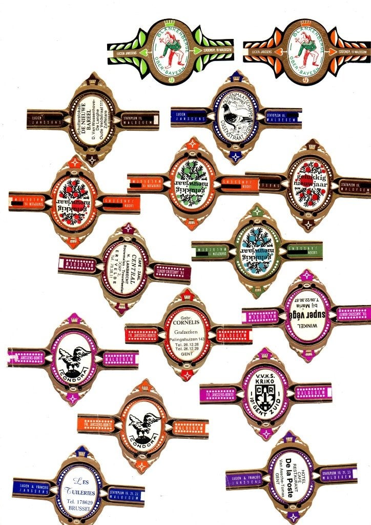SIGARENBANDEN RECLAME  JANSSENS, Ophalen of Verzenden, Zo goed als nieuw, Sigarenbandjes
