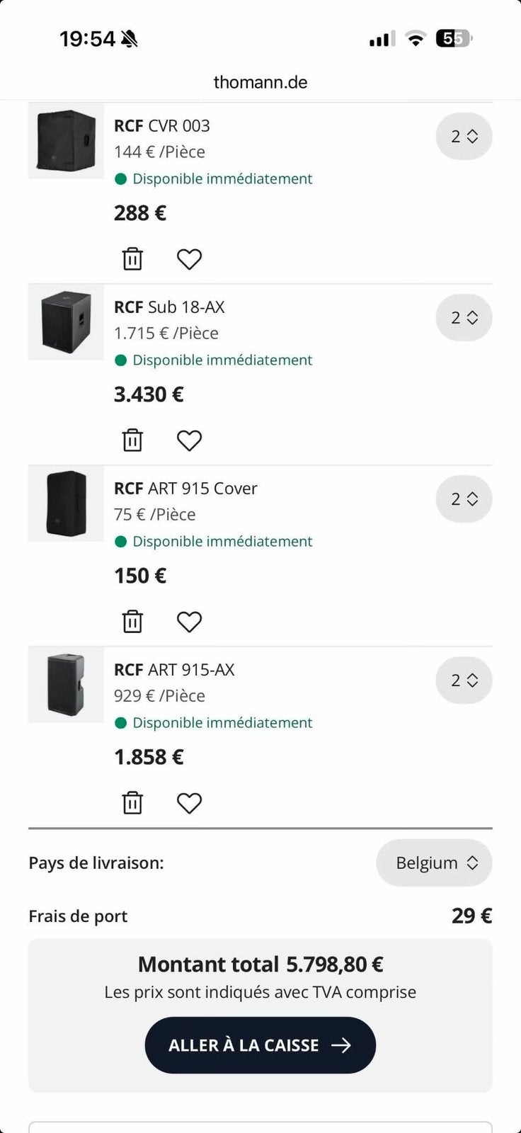 Set complet RCF 2026, Musique & Instruments, DJ sets & Platines, Comme neuf, Enlèvement