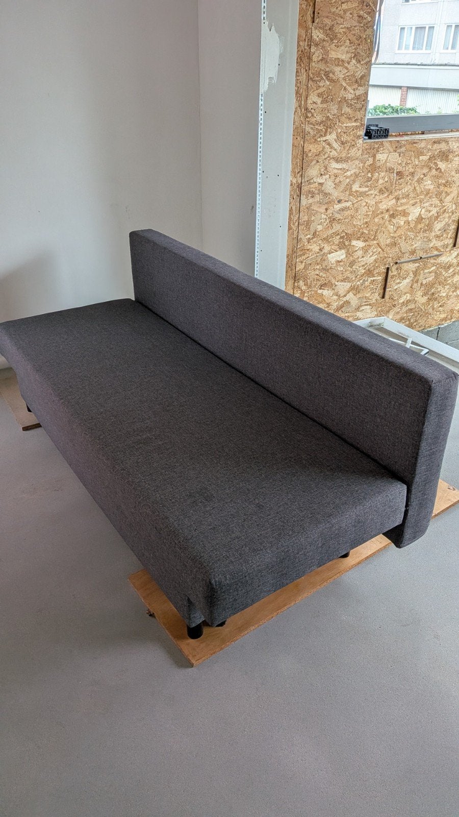 3-zits slaapbank, Ophalen, 140 cm, Zo goed als nieuw, Twijfelaar