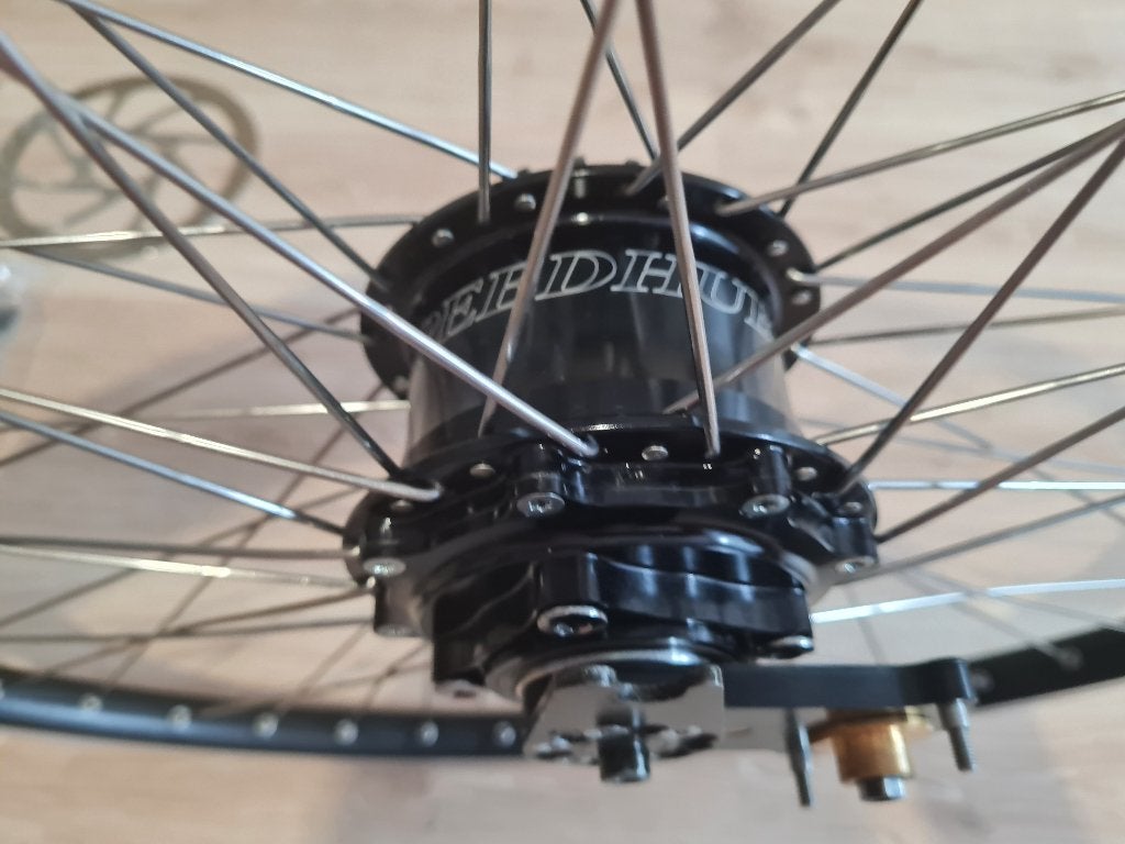 Moyeu de vitesse Rohloff 500/14, Vélos & Vélomoteurs, Enlèvement ou Envoi, Utilisé, Aluminium, Roue