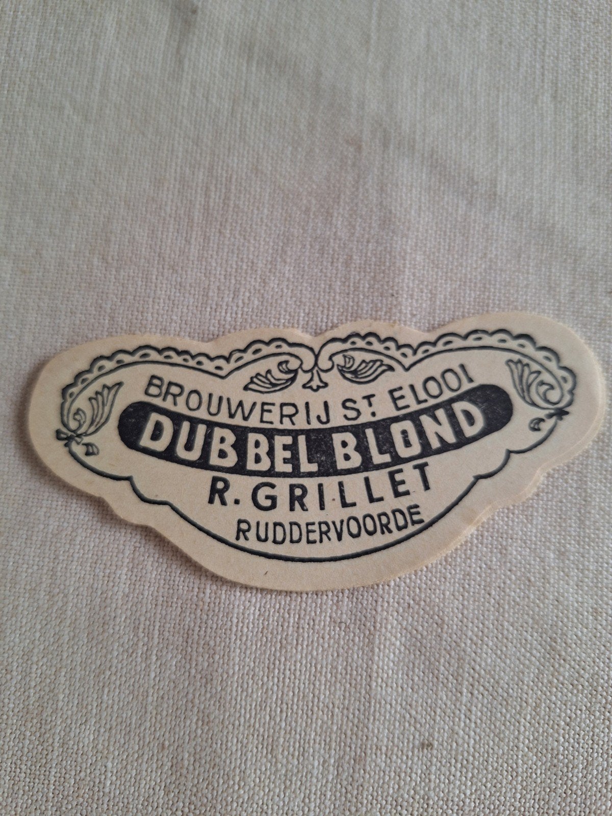 Oud bieretiket brouwerij St. Elooi Grillet Ruddervoorde, Ophalen of Verzenden
