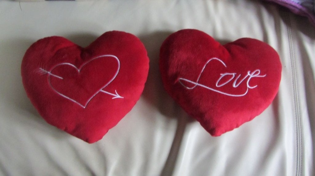 Coussins coeur Saint Valentin, Enlèvement, Neuf, Rouge, En forme de cœur