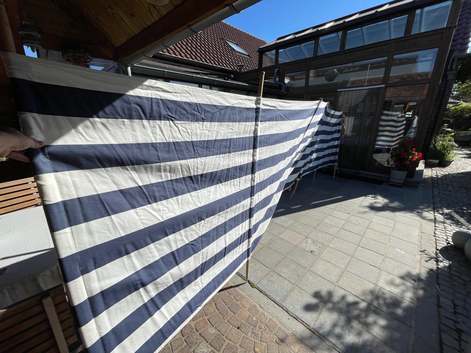 Windscherm , zonnescherm katoen 5,70 m 133mhoog zeil, Ophalen, Overige typen, 450 cm of meer, Zo goed als nieuw