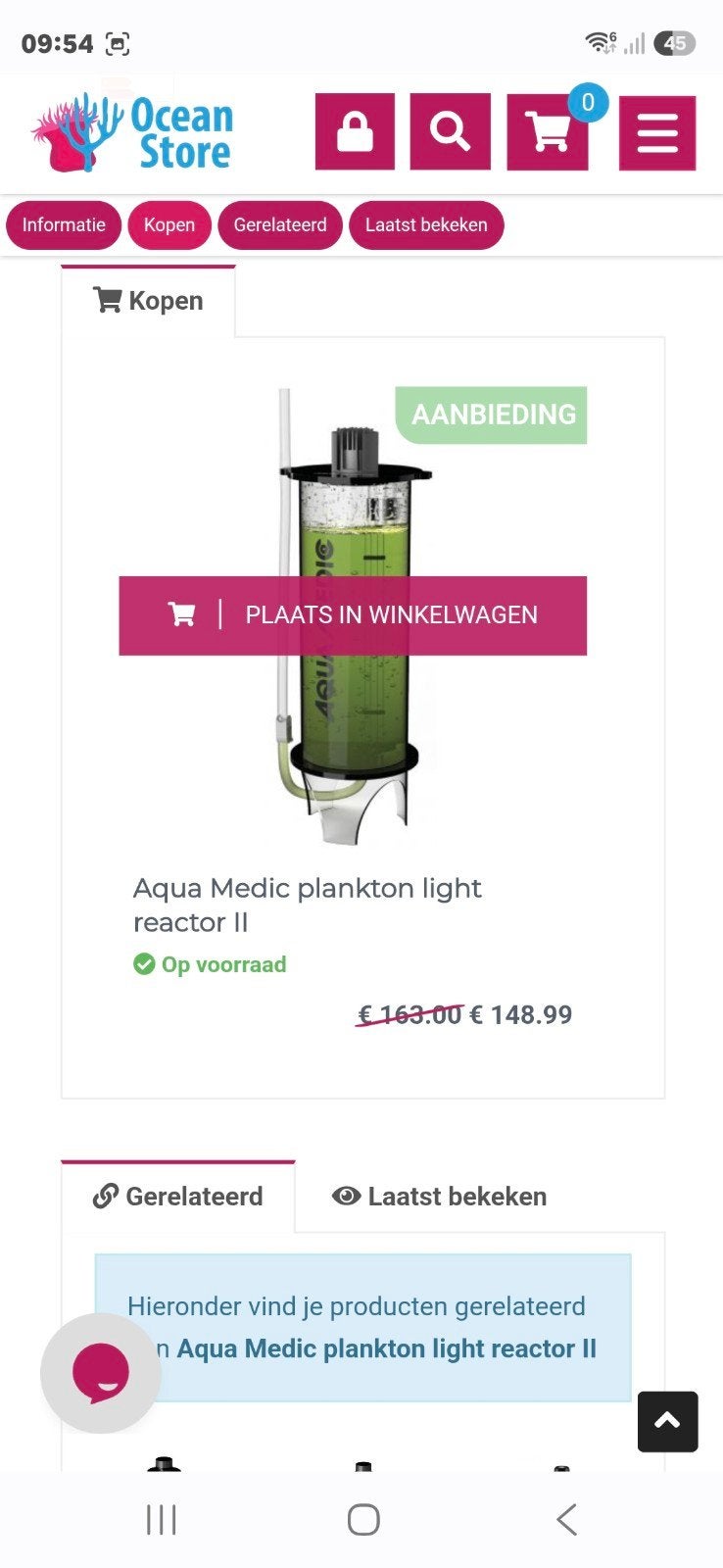 Aqua Medic plankton light reactor II, Ophalen of Verzenden, Aqua Medic