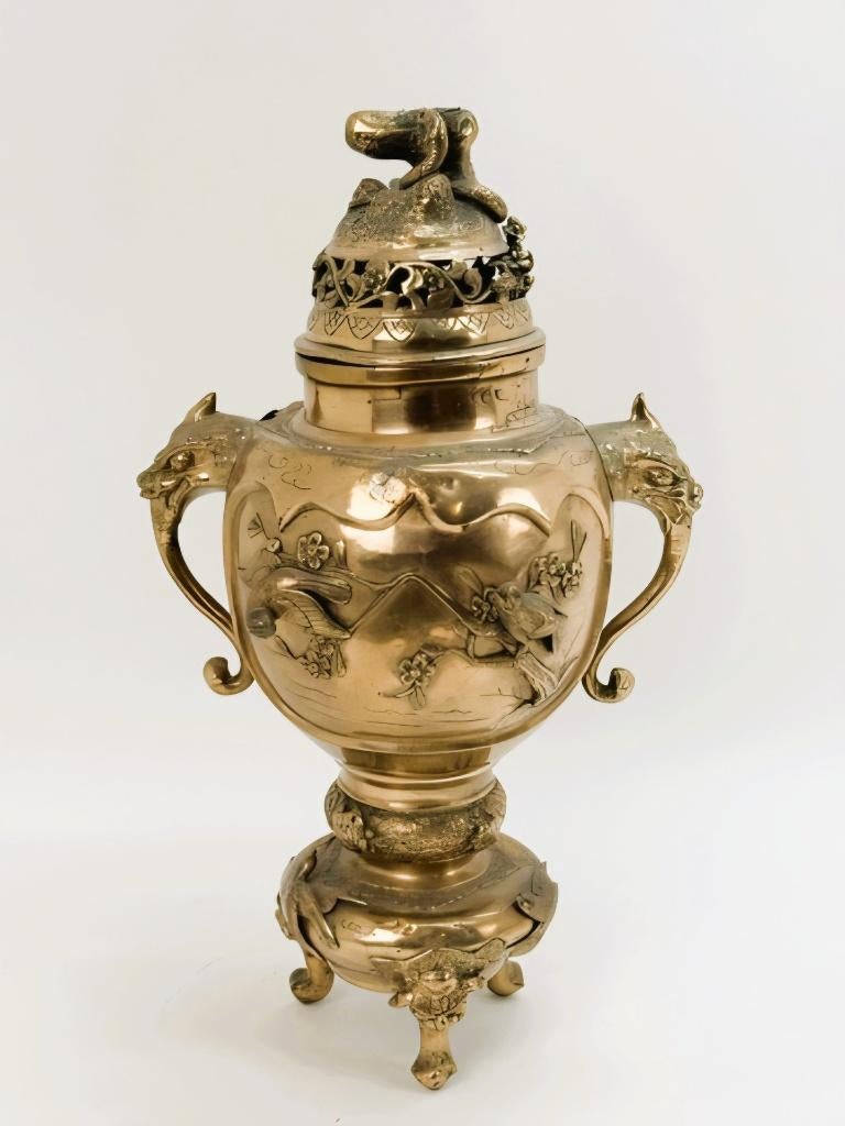 Verguld bronzen Japanse brule parfum., Antiek en Kunst, Antiek | Brons en Koper, Ophalen of Verzenden, Brons