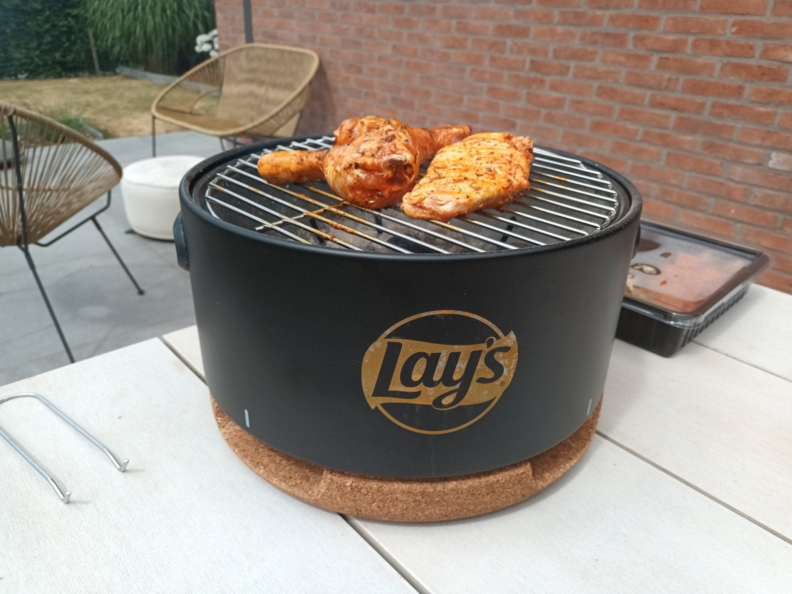 Houtskoolbbq berghotel Leo tafelmodel, Jardin & Terrasse, Enlèvement ou Envoi, Neuf, Berghoff