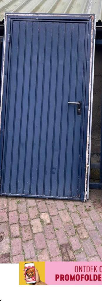 Metalen deur te koop, Ophalen, Zo goed als nieuw, Buitendeur