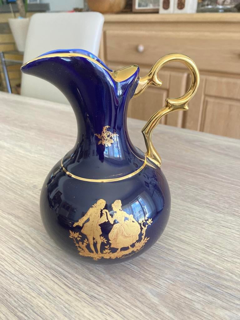 Prachtige Limoges porseleinen vaas 24 karaat goud Fragonard, Antiek en Kunst, Ophalen of Verzenden