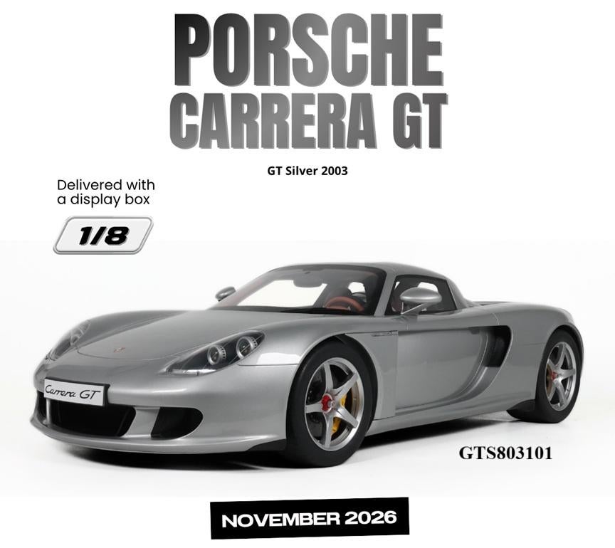 Porsche Carrera GT 2003 1/8 - livraison à domicile gratuite, Enlèvement ou Envoi, Neuf, 1:5 à 1:8, Voiture