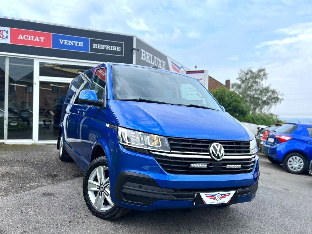 VW TRASPORTER T6 2.0 TDi*DSG*4-MOTION*DOUBLE-CAB*UTILITAI, Auto's, Volkswagen, Automaat, Stof, 4 cilinders, Blauw